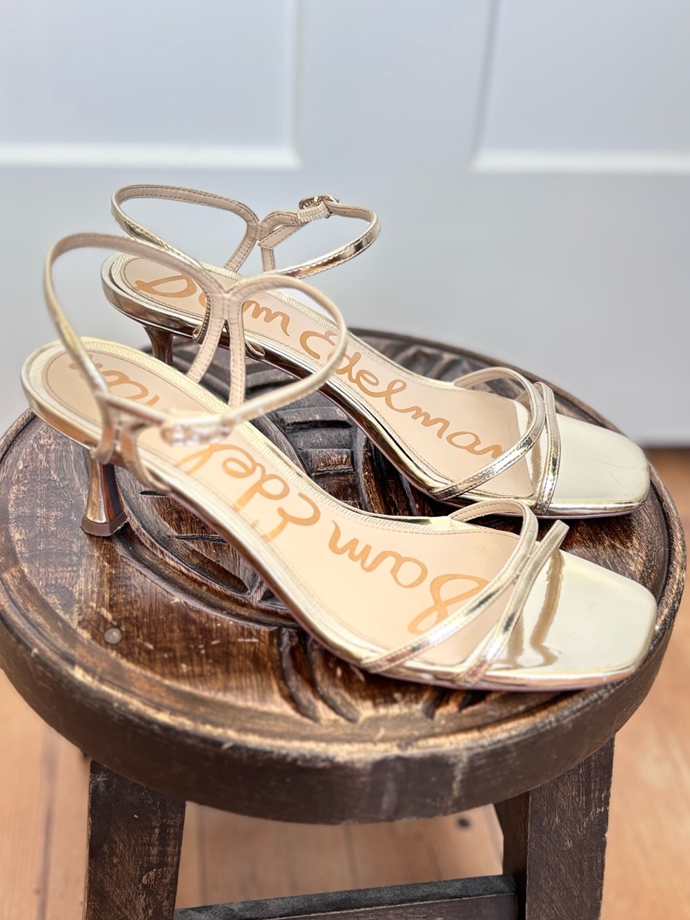 Sam Edelman Presley Strappy Kitten Heel Sandal Sz 7.5